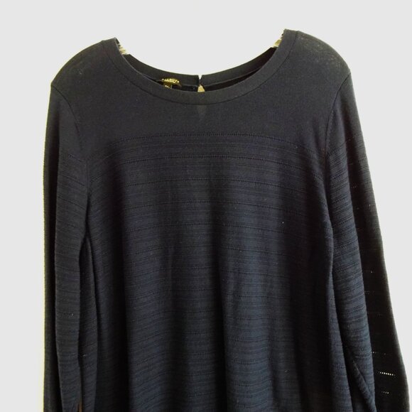 Talbots Tunic Top Women's Petite Plus Size 3X Blue 3/4 Sleeve Stretch - Picture 3 of 10